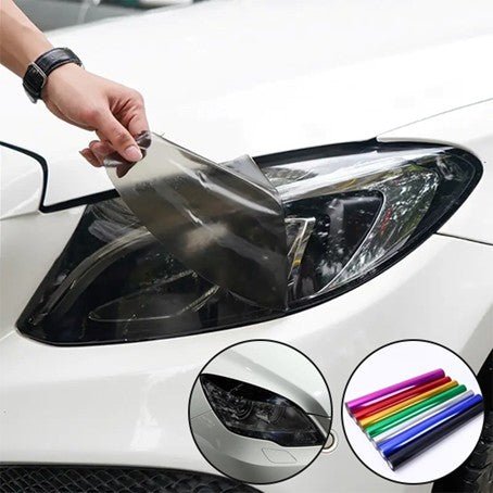Film de lumière auto - adhésif pour phare, feux arrière et haut de pare - brise - Accessoires d'Automobile