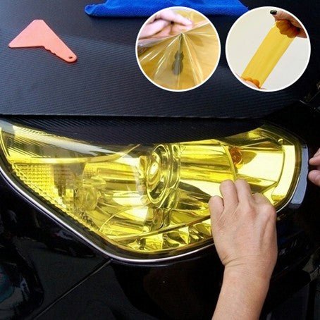 Film de lumière auto - adhésif pour phare, feux arrière et haut de pare - brise - Accessoires d'Automobile