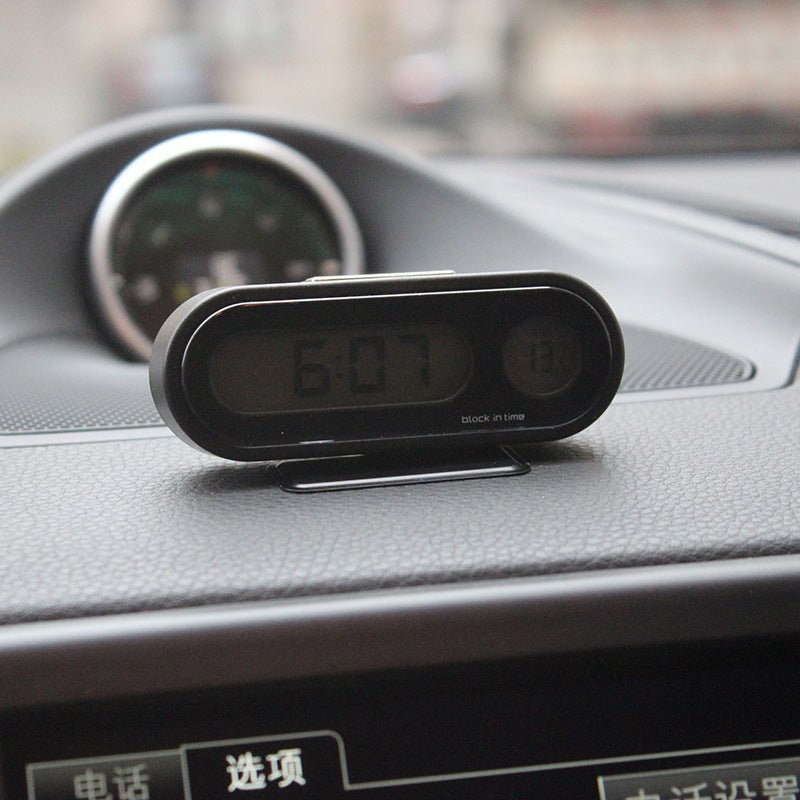 Horloge Électronique avec Thermomètre pour Voiture – Universelle - Accessoires d'Automobile