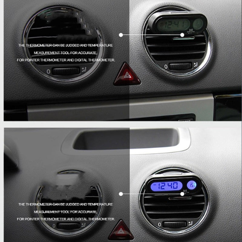 Horloge Électronique avec Thermomètre pour Voiture – Universelle - Accessoires d'Automobile