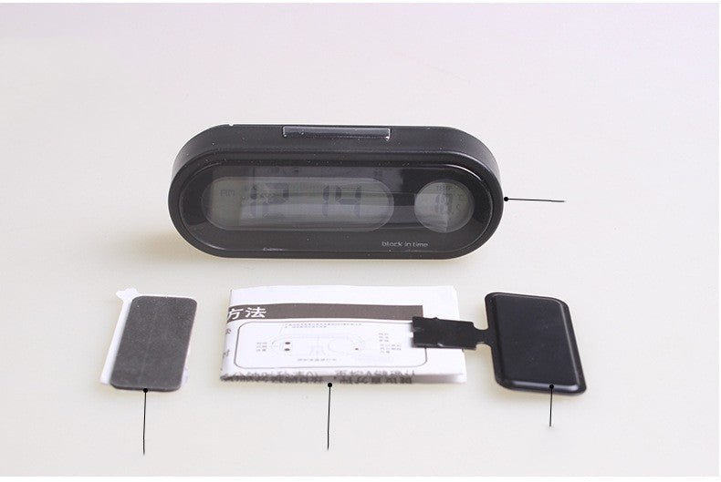 Horloge Électronique avec Thermomètre pour Voiture – Universelle - Accessoires d'Automobile