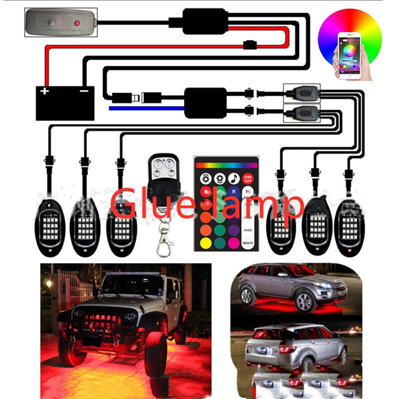 Kit de Lumières Rock RGB 10 Modules – Contrôle App et Télécommande - Accessoires d'Automobile