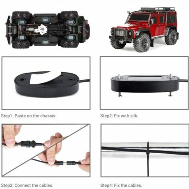 Kit de Lumières Rock RGB 10 Modules – Contrôle App et Télécommande - Accessoires d'Automobile