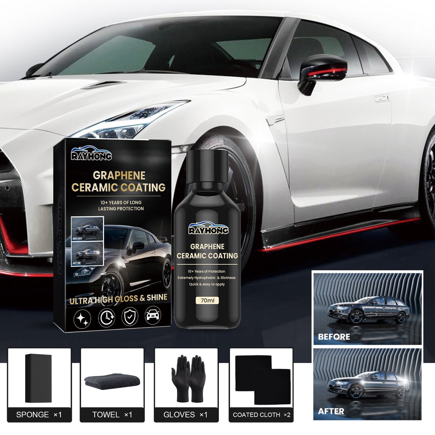 Peinture de traitement de revêtement en céramique de graphène automobile - Accessoires d'Automobile