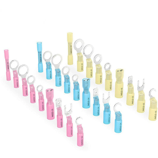 540 pièces Connecteurs de fil de rétrécissement de la chaleur anneau fourche crochet bêche - Accessoires d'Automobile