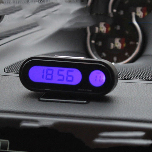 Horloge Électronique avec Thermomètre pour Voiture – Universelle - Accessoires d'Automobile