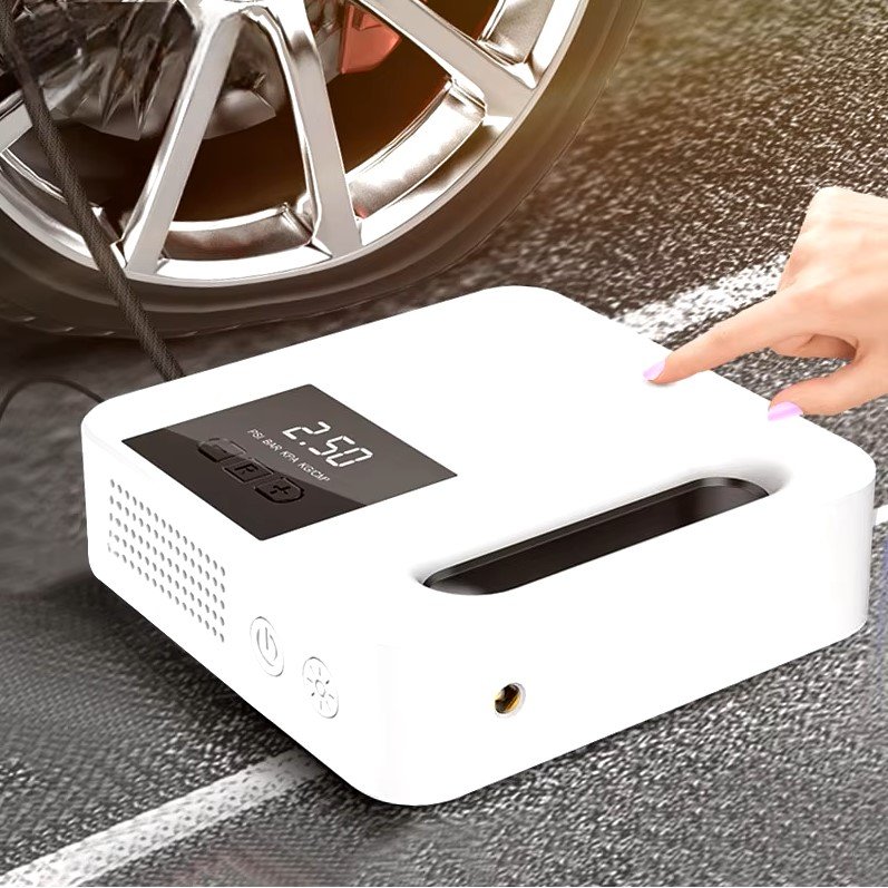 PortableAutoAirPump™ - Blanc - Accessoires d'Automobile